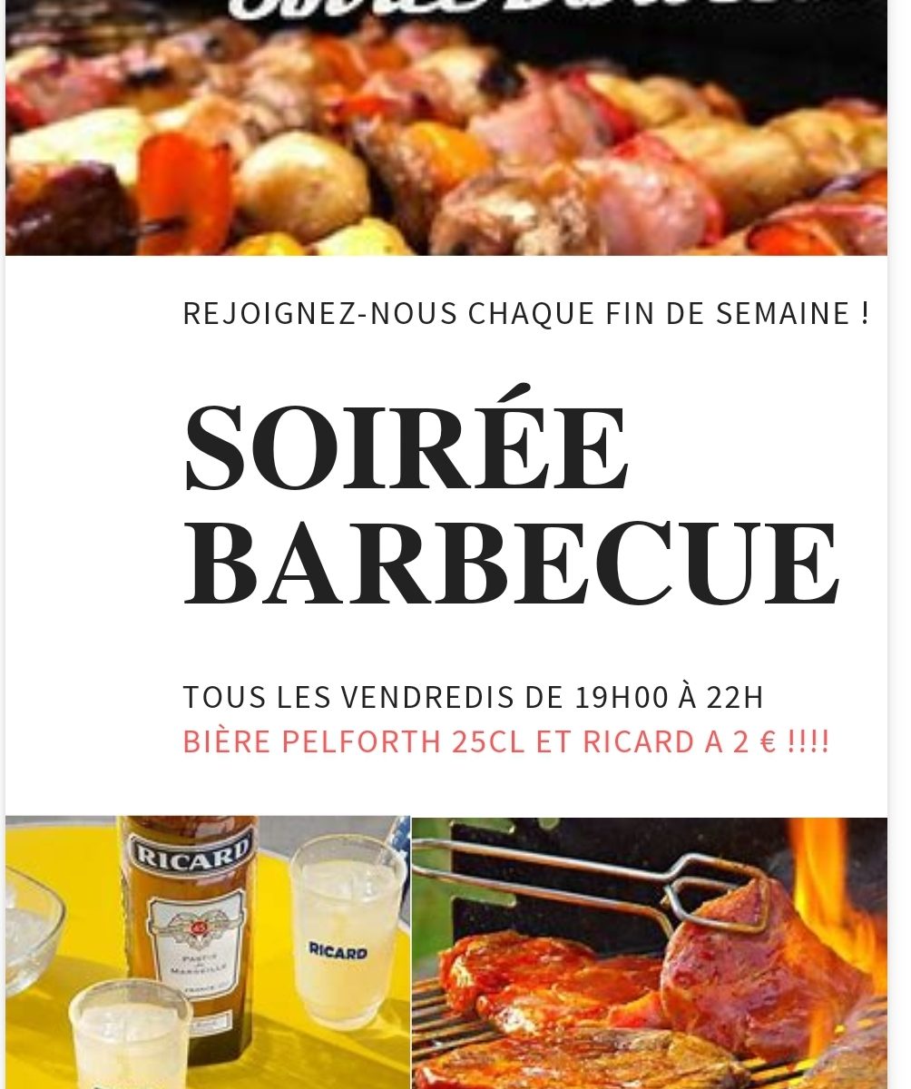 Soirée barbecue tous les vendredis soir d'été!